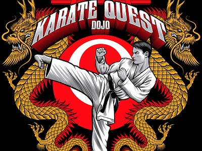 Karate Quest Dojo logo by Matt Curtis on Dribbble
