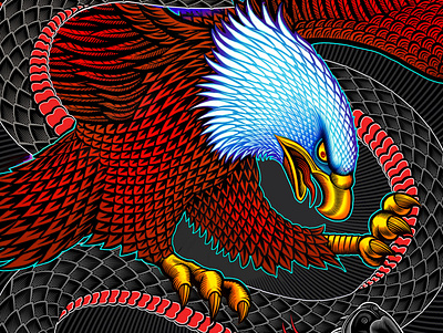 Break Point FC "Eagle and Snake" rash guard apparel bjj eagle illustration illustrations japanese jiu jitsu martial arts mma rash guard snake vector vector art