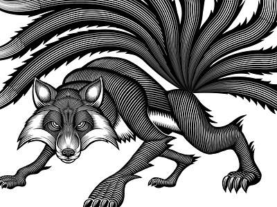 Nine Tailed Fox By Matt Curtis On Dribbble