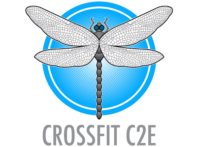 Crossfit C2E dragonfly fitness fitness logo illustration illustrations insect logo logo design training vector vector art