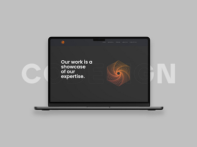 CODESIGN Web Design Mockup branding dark dark ui design figma graphic design mockup orange ui uiux web design website wordpress