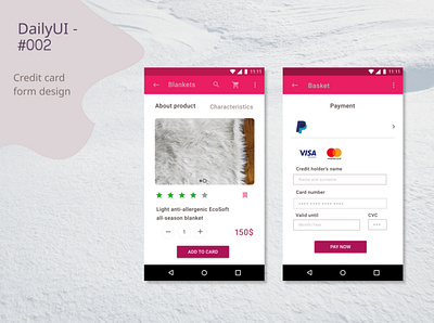 DailyUI 002 Design credit card app dailyui dailyui 002 design payment app