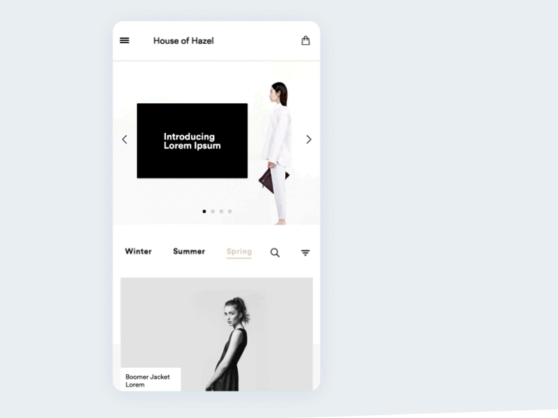 Fashion E-Commerce UI Design 3// Home (Mobile)