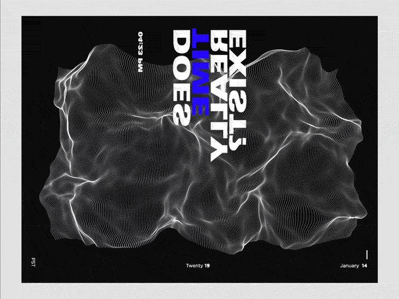 NUWAVE: Poster 01 // Experiments 3d aniamtion mesh poster typedesign typografy typography wave