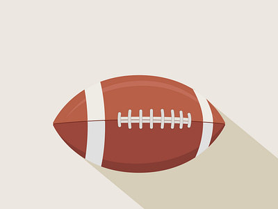 American football ball flat design