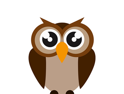 Owl flat design bird cartoon flatdesign owl