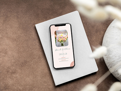 Pink Blush Feminine Wedding Invitation Mobile beauty blush celebration celebrations delicate design elegant event feminine happy love minimal mobile pink social media terracotta wedding wedding invitation