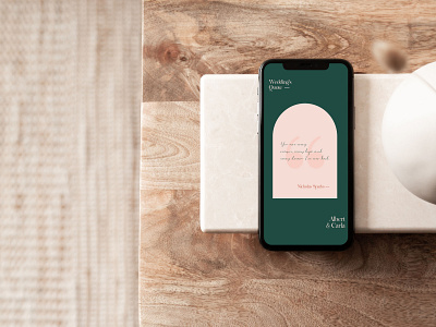 Modern Minimal Quotes Wedding Invitation Mobile