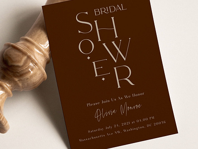 Modern Typography Bridal Shower Invitation Flyer