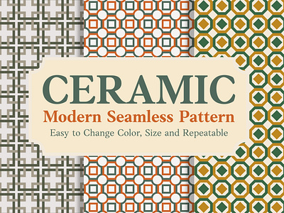 Modern Ceramic - Seamless Pattern Vector