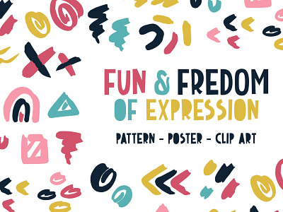 Fun and Freedom of Expression - Seamless Pattern abstract abstractshapes colorful illustration organic pattern art patterns seamless pattern seamlesspattern vector