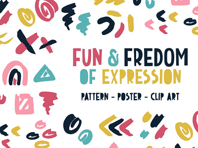 Fun and Freedom of Expression - Seamless Pattern