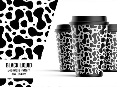 Black Liquid - Seamless Pattern