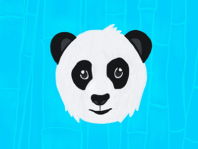Hello Panda animal character design illustration texture