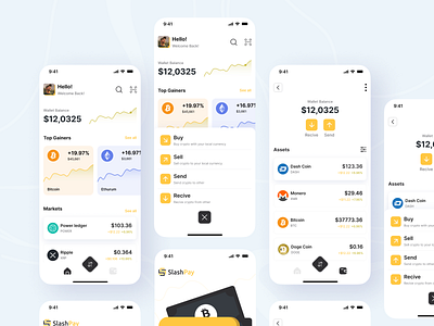 Cryptocurrency Mobile App: iOS Android UI