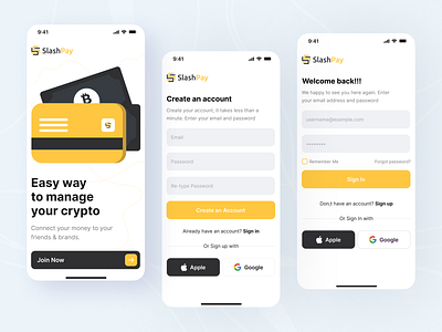 Slashpay Wallet  App - Onboarding