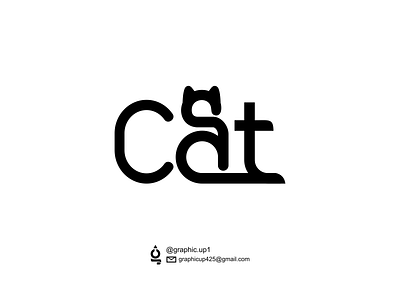 CAT LOGO awesome logo branding cat cat logo design icon letter a logo simple logo typography