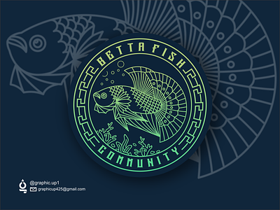 BETTA FISH amazing logo awesome logo betta brand branding design fish icon lineart logo logos simple logo vector