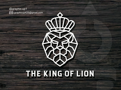 THE KING OF LION LINEART LOGO agency agencylogo brand brandidentity branding design graphic design icon king lineartlogo lion logo logos vector