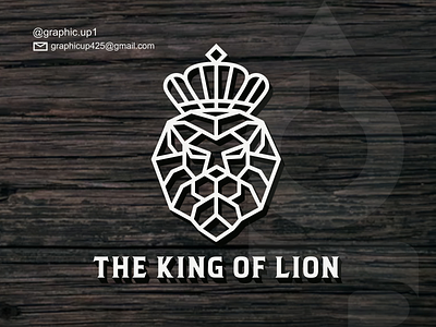 THE KING OF LION LINEART LOGO