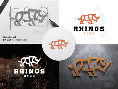 RHINOS agency branding companylogo elegant icon lineartlogo logo logos minimalis rhino simple vector