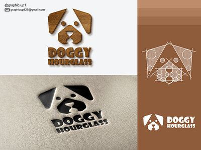 DOGGY HOURGLASS LOGO agency animals artist branding design dog dribbble hourglass icon illustration logo logos negativespace vector