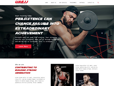 Fitness Website graphic design