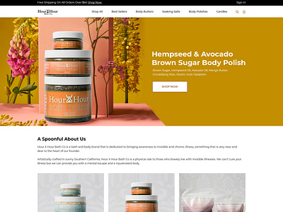Body Product Website graphic design ui