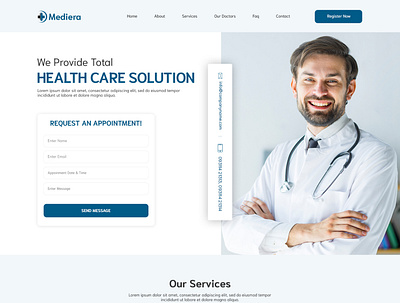 Health care landing page