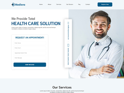 Health care landing page