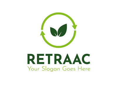 RETRAAC art brand identity branding businesslogo clean company logo creative logo design eyecatching flat graphic design green leaf logo logo logo design simple