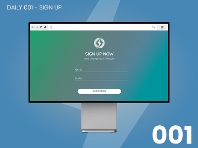 Daily UI #001 - Sign up 001 100daychallenge ui