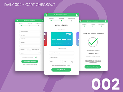 Daily UI #002 - Cart checkout 002 100daychallenge daily ui dailyui ui