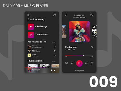 Daily UI #009 - Music player 009 100daychallenge daily ui dailyui design ui