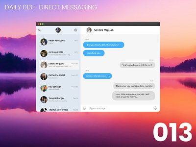 Daily UI 013 - Direct messaging 013 100daychallenge daily ui dailyui ui