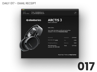 Daily UI #017 - Email receipt