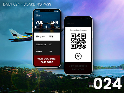 Daily UI #024 - Boarding Pass 024 100daychallenge app daily ui dailyui design ui