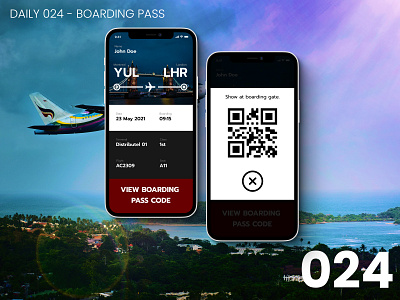 Daily UI #024 - Boarding Pass