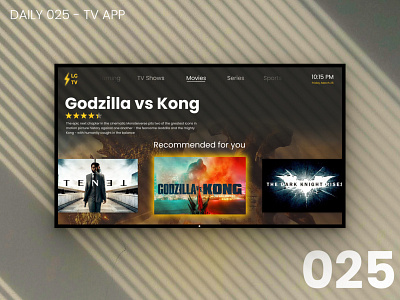 Daily UI #025 - TV app 025 100daychallenge app daily daily ui dailyui design movie tv ui