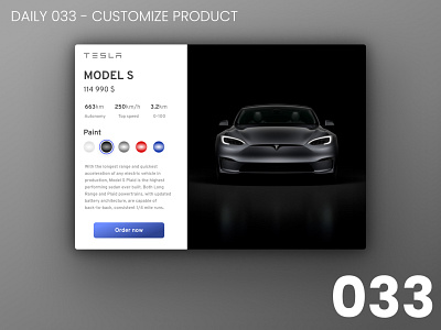 Daily UI #033 - Customize product