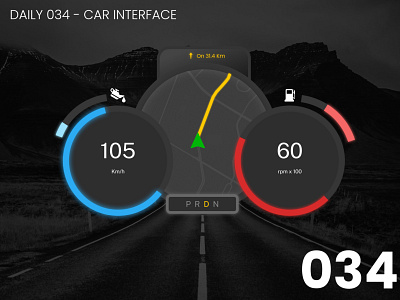 Daily UI #034 - Car interface