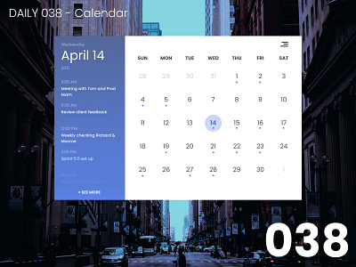 Daily UI #038 - Calendar 100daychallenge calendar daily ui dailyui design ui