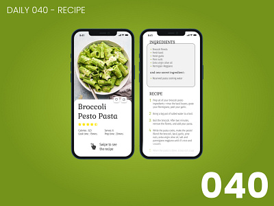 Daily UI #040 - Recipe 100daychallenge daily ui dailyui design recipe ui