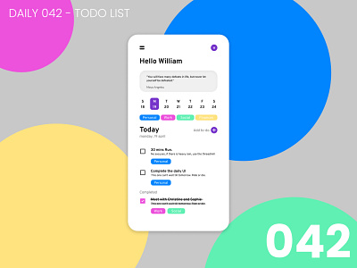 Daily UI #042 - ToDo list 100daychallenge daily ui dailyui ui