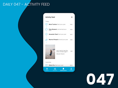 Daily UI #047 - Activity feed 100daychallenge daily ui dailyui ui