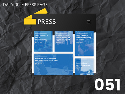 Daily UI #051 - Press page