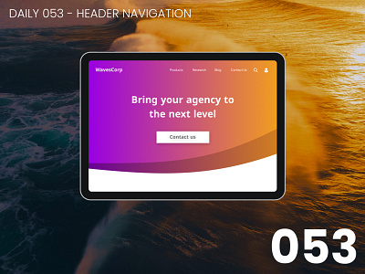 Daily UI #053 - Header navigation 100daychallenge daily ui dailyui ui