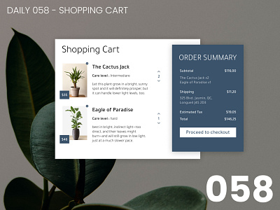 Daily UI #058 - Shopping Cart 100daychallenge daily ui dailyui ui