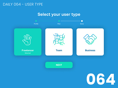Daily UI #064 - User Type 100daychallenge daily ui dailyui ui