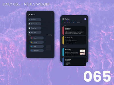 Daily UI #065 - Notes widget 100daychallenge daily ui dailyui ui